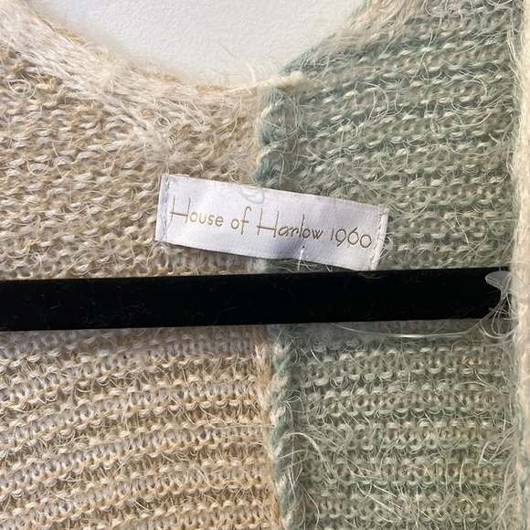 House of Harlow 1960 Fuzzy Knit Rainbow Open Cardigan NWOT OS - Picture 3 of 8